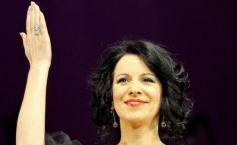 Soprano  Angela Gheorghiu, on stage together with Andrea Bocelli, for the artist’s first concert in Romania