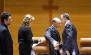 Geoană a participat la învestirea Cabinetului Ungureanu. Coaliţia are exact minimul necesar pentru cvorumul la Senat