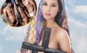 Noelia Rios, pictorial erotic cu crucea în mână