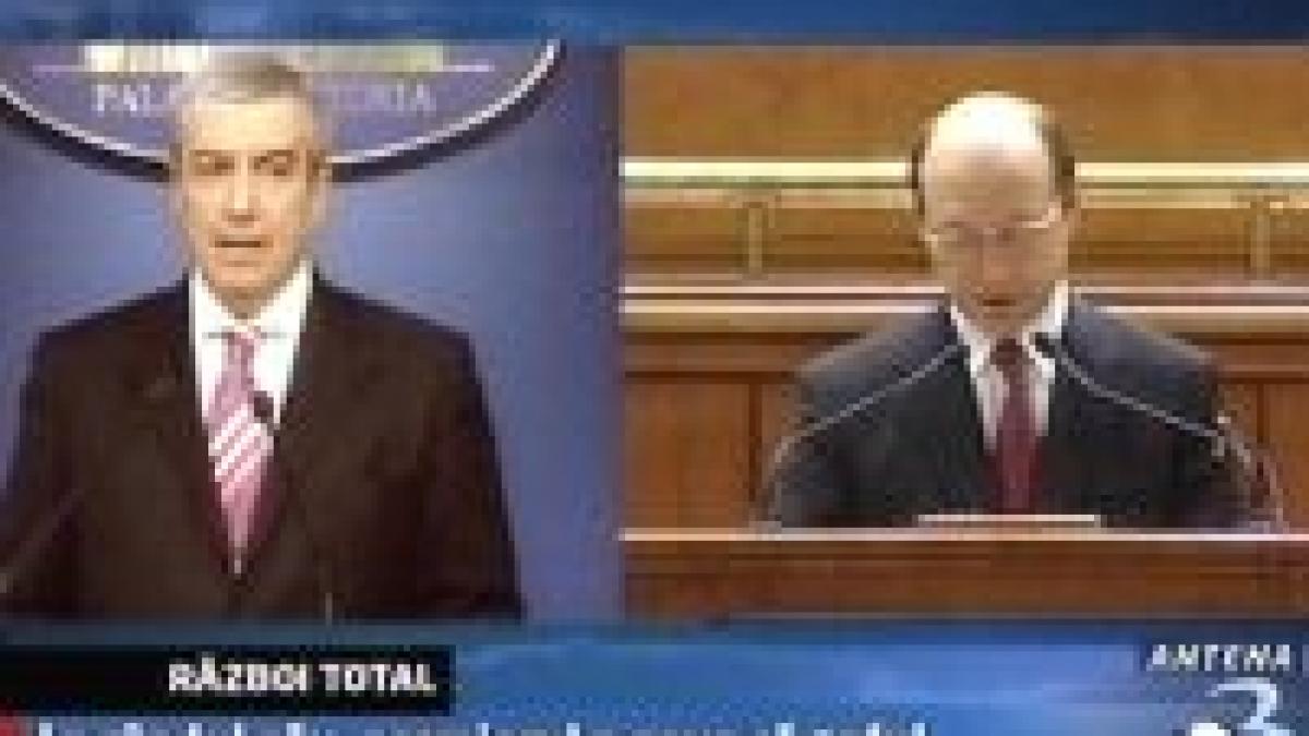 basescu tariceanu razboi in fata natiunii