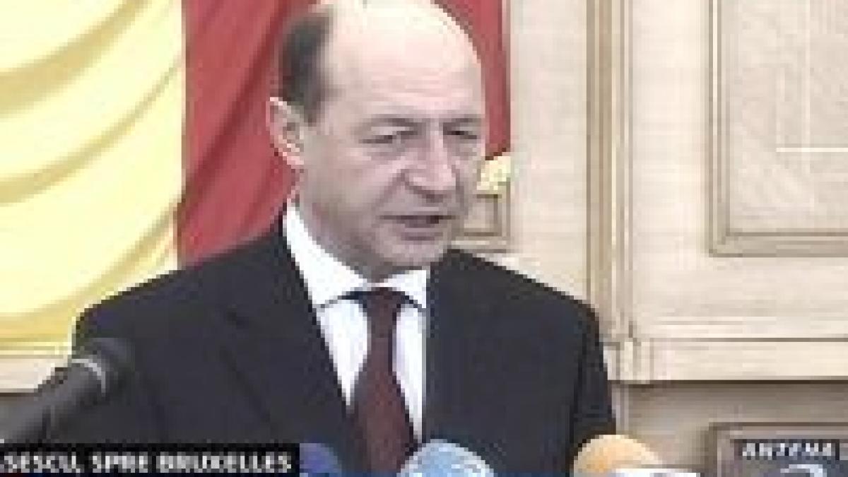 basescu si tariceanu la summit ul ue