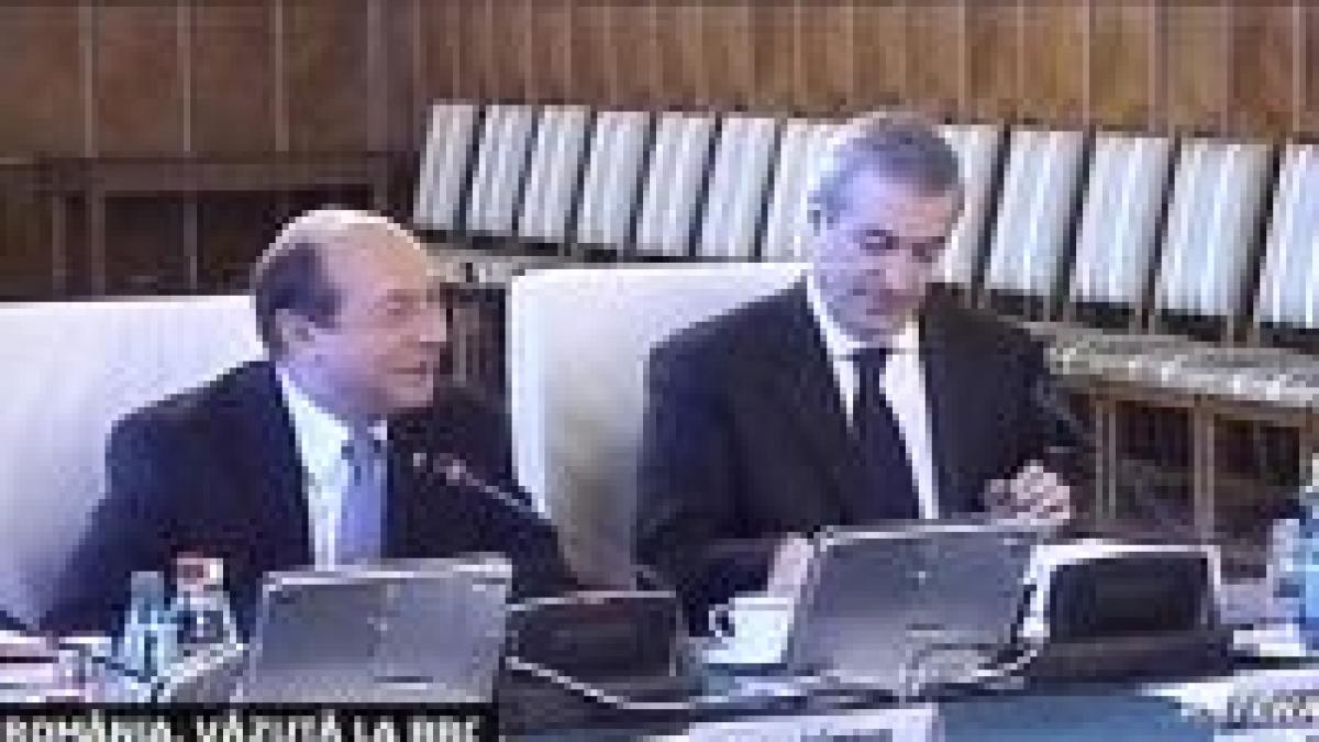 romania la bbc basescu vs tariceanu