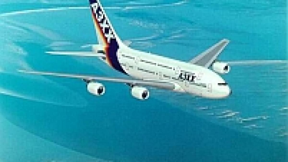 airbus a380 la primul zbor test spre sua