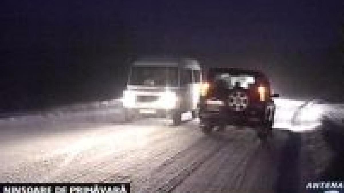 ninsoare de primavara in judetul harghita