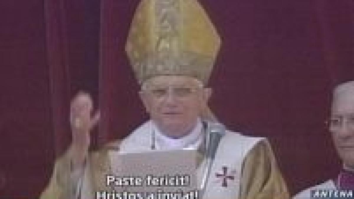 mesajul papei benedict de paste