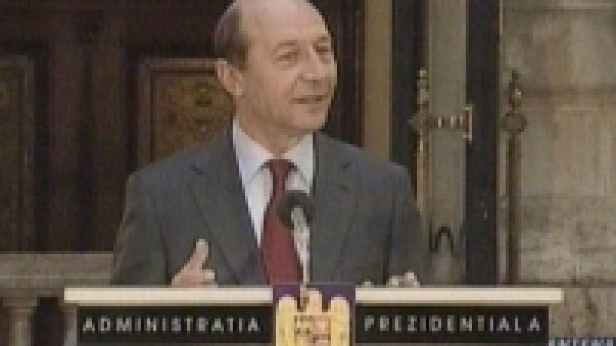 basescu avertizeaza parlamentul