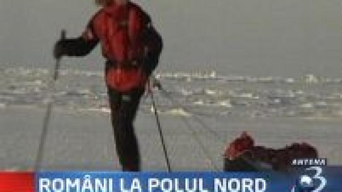 premiera primii romani pe schiuri la polul nord
