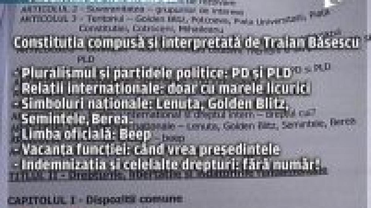 Constituţia lui Băsescu scrisă de PSD
