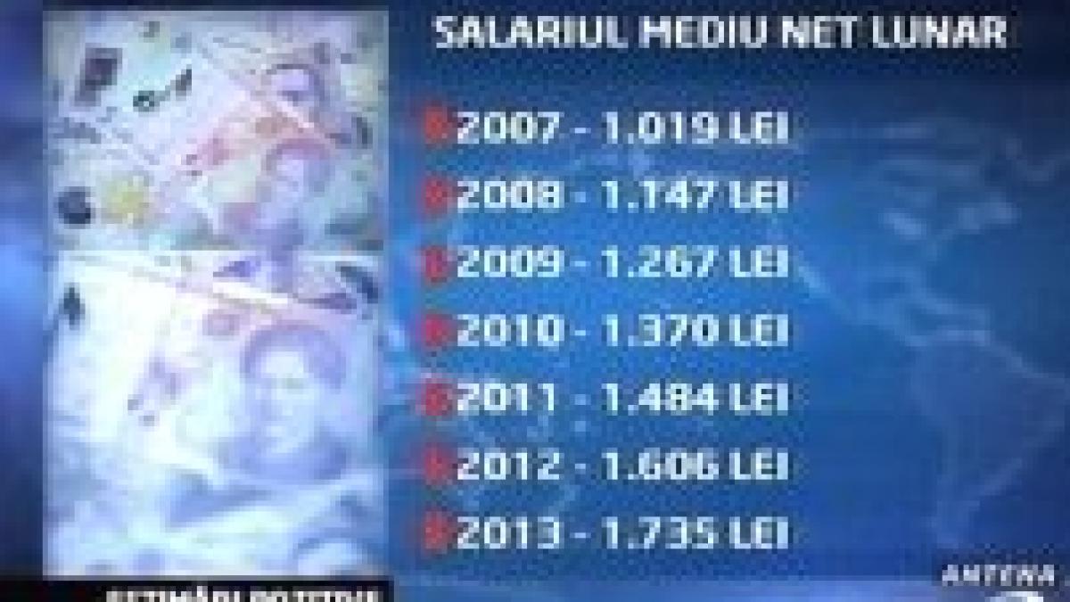 2013 salariul mediu va fi de 1 700 lei
