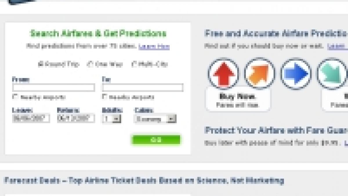 site ul care prezice pretul biletelor de avion