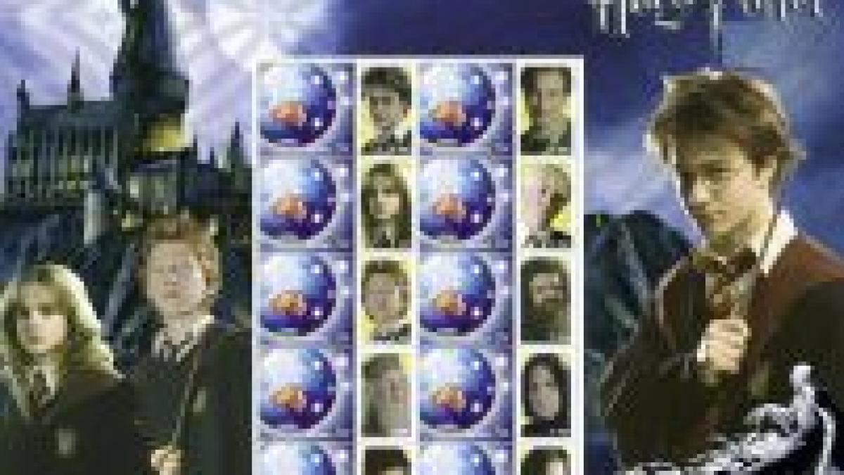 colectie de timbre cu volumele harry potter