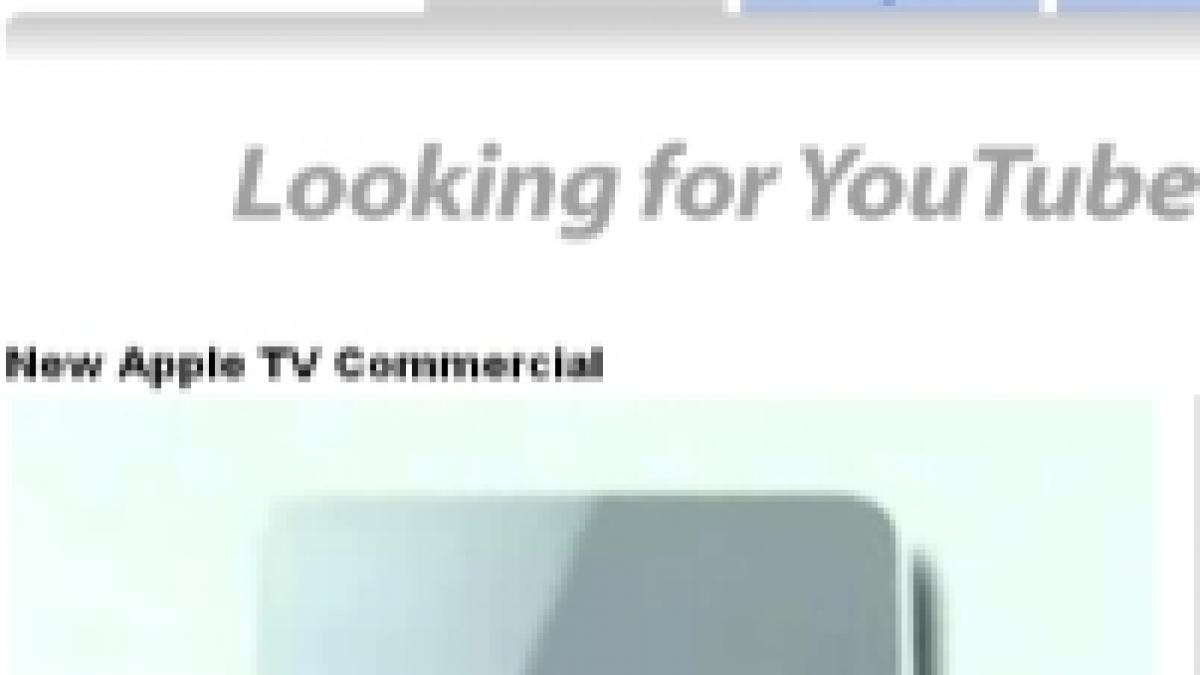 Clipurile YouTube ajung pe Apple TV