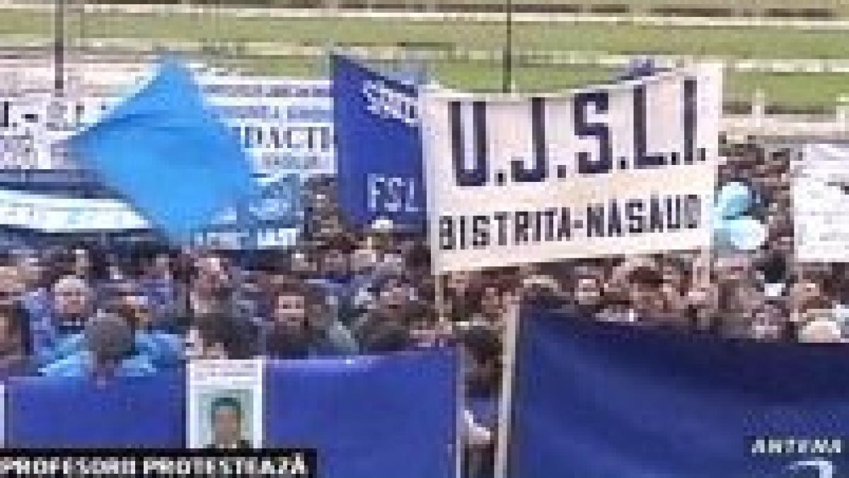 educatorii au protestat la bucuresti