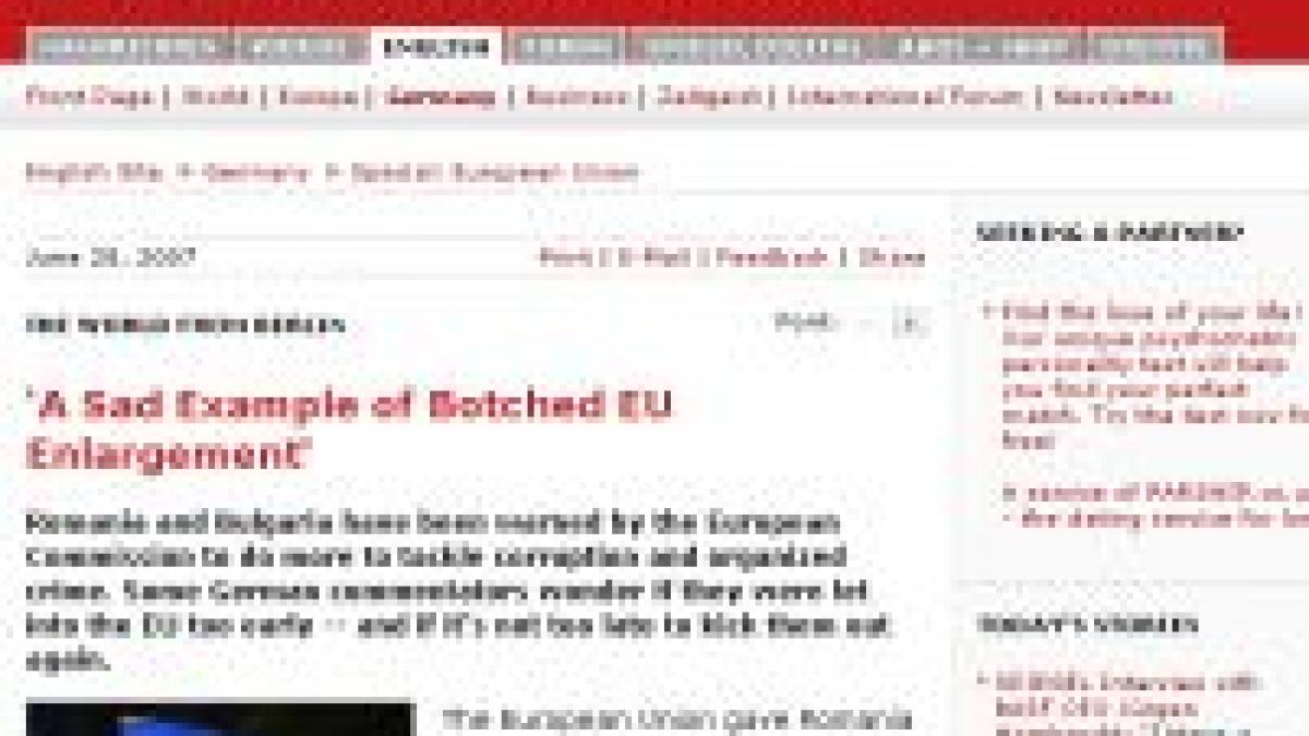 presa germana ue ar trebui sa i arate romaniei usa