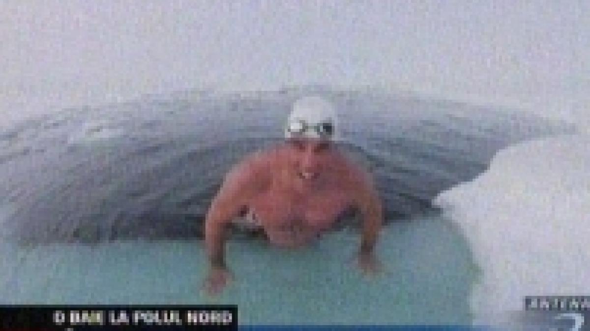 primul om din lume care a inotat la polul nord video