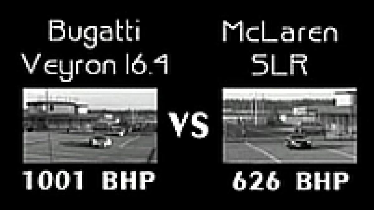 bugatti veyron nimiceste mclaren slr video