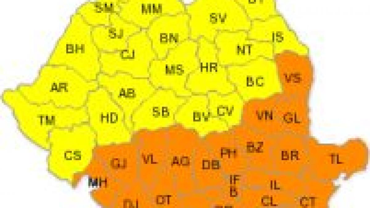 codul portocaliu se prelungeste pana marti