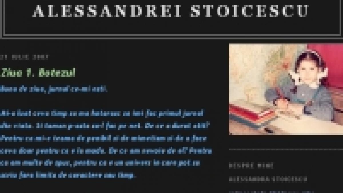 alessandra stoicescu si a facut blog