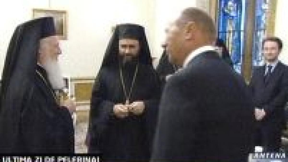 patriarhul bartolomeu al constantinopolului a sosit la bucuresti video