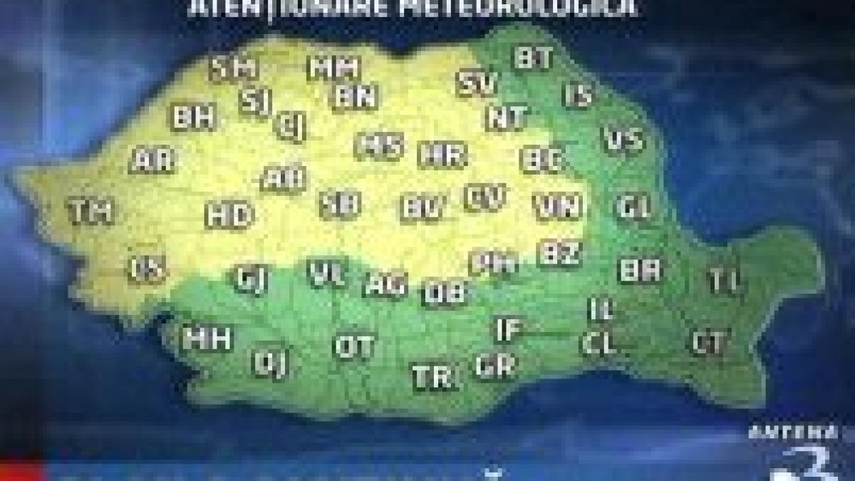 avertizarile meteo au fost ridicate pentru toate zonele
