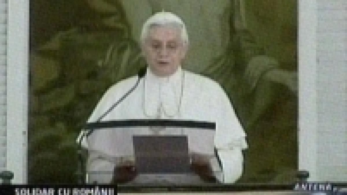 papa benedict solidarizeaza cu romanii din livorno
