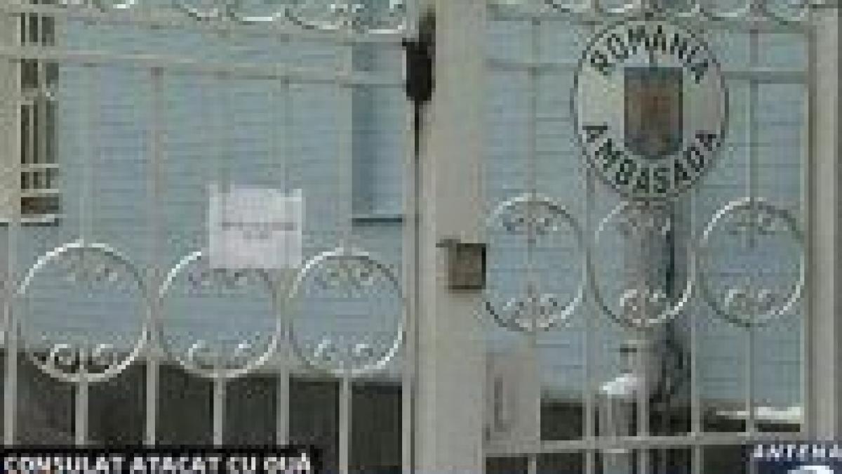 sediul consulatului romaniei la kiev a fost atacat cu oua video