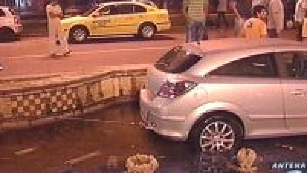 un sofer a plonjat cu masina intr o fantana arteziana