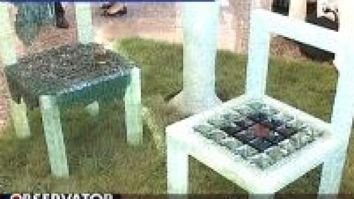 arta din cioburi de sticla la bucuresti video