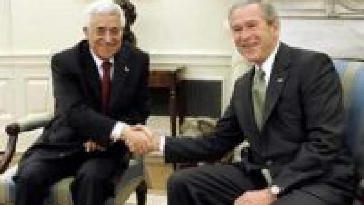 george bush la discutii cu mahmoud abbas