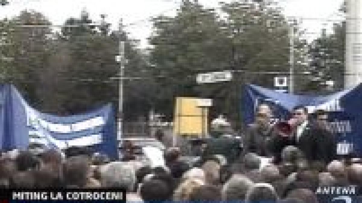 miting al partidului conservator la palatul cotroceni