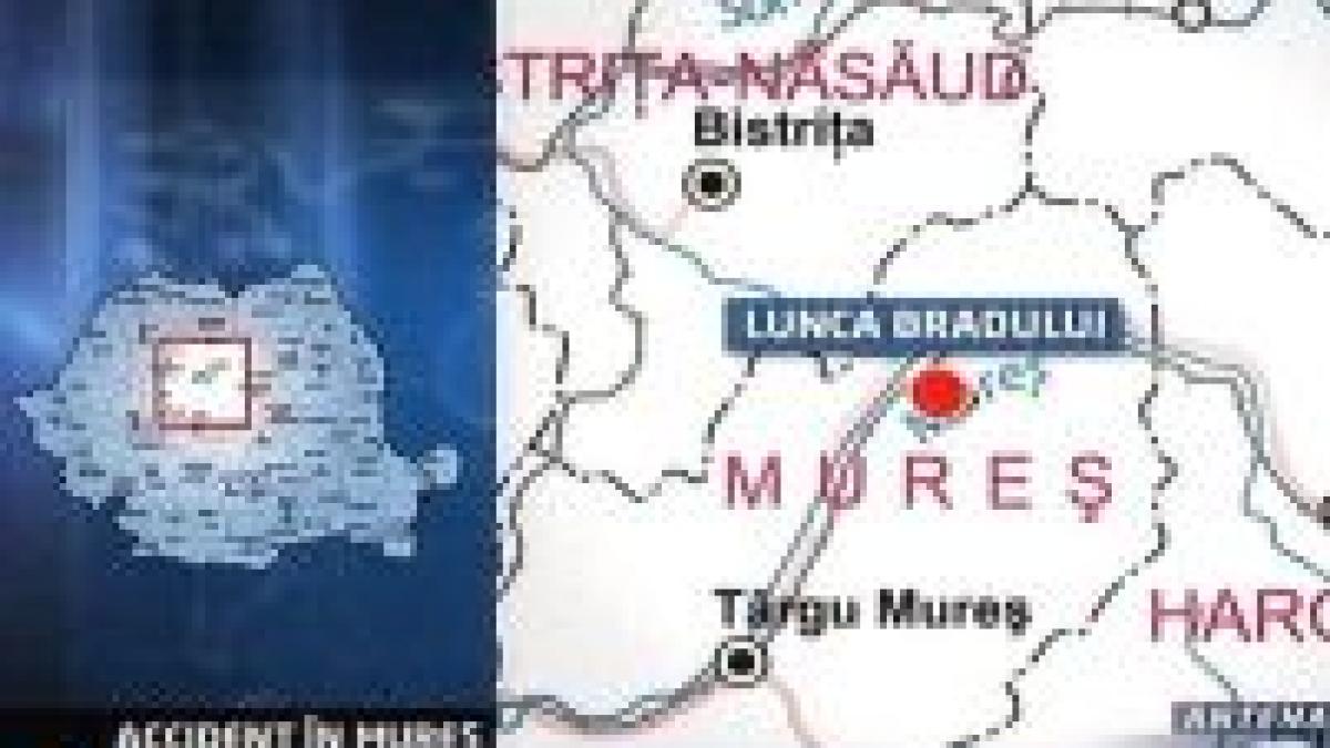 un microbuz cu sase oameni a cazut in raul mures video