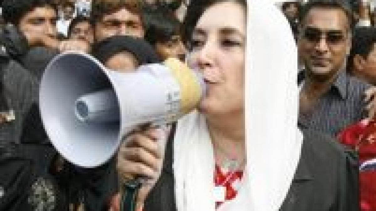 tensiuni la o manifestatie a jurnalistilor din pakistan