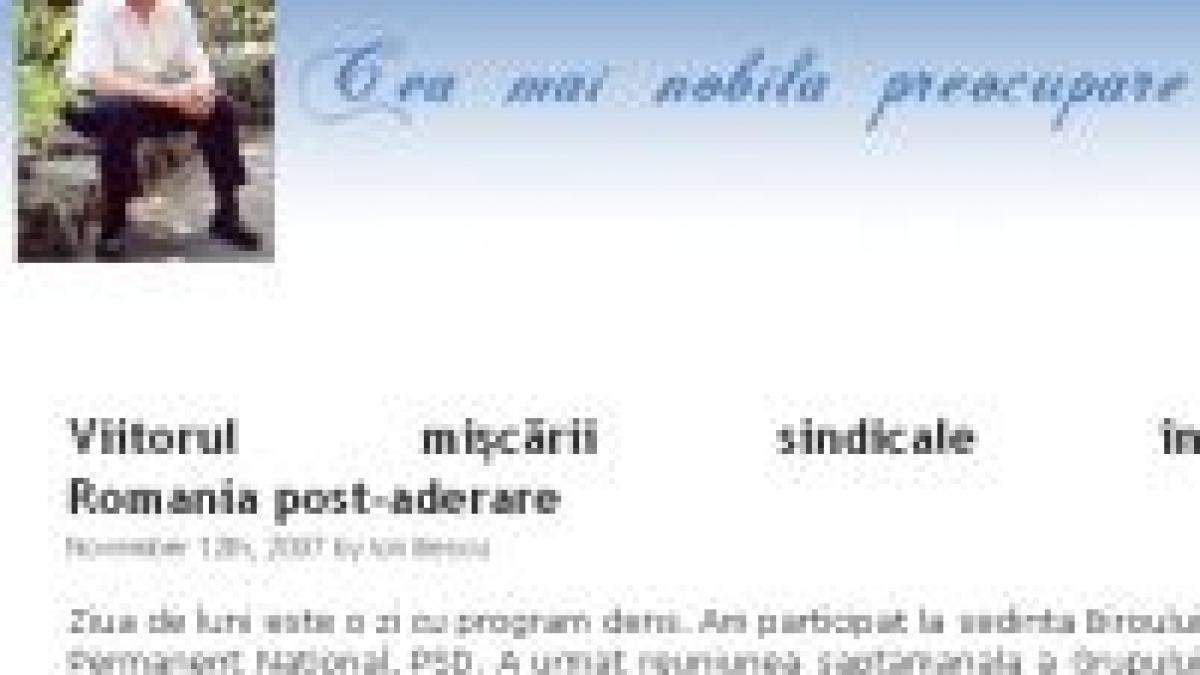 Ion Iliescu intră în ?mahala?. Are blog pe wordpress