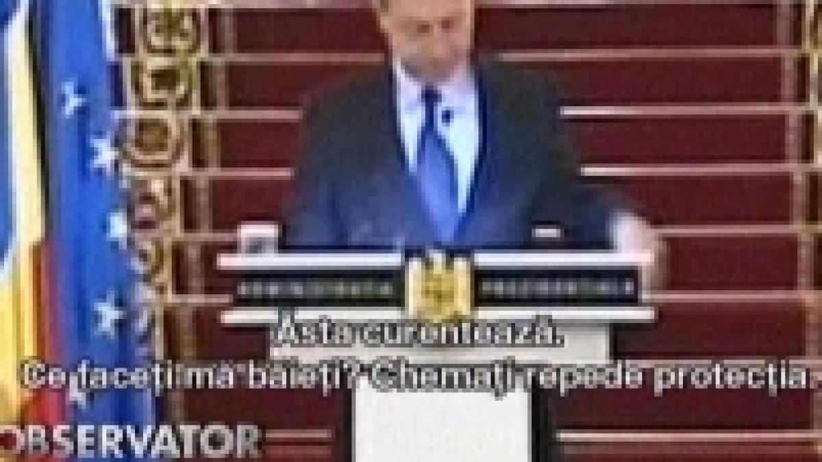 basescu a fost curentat de microfonul de la cotroceni video