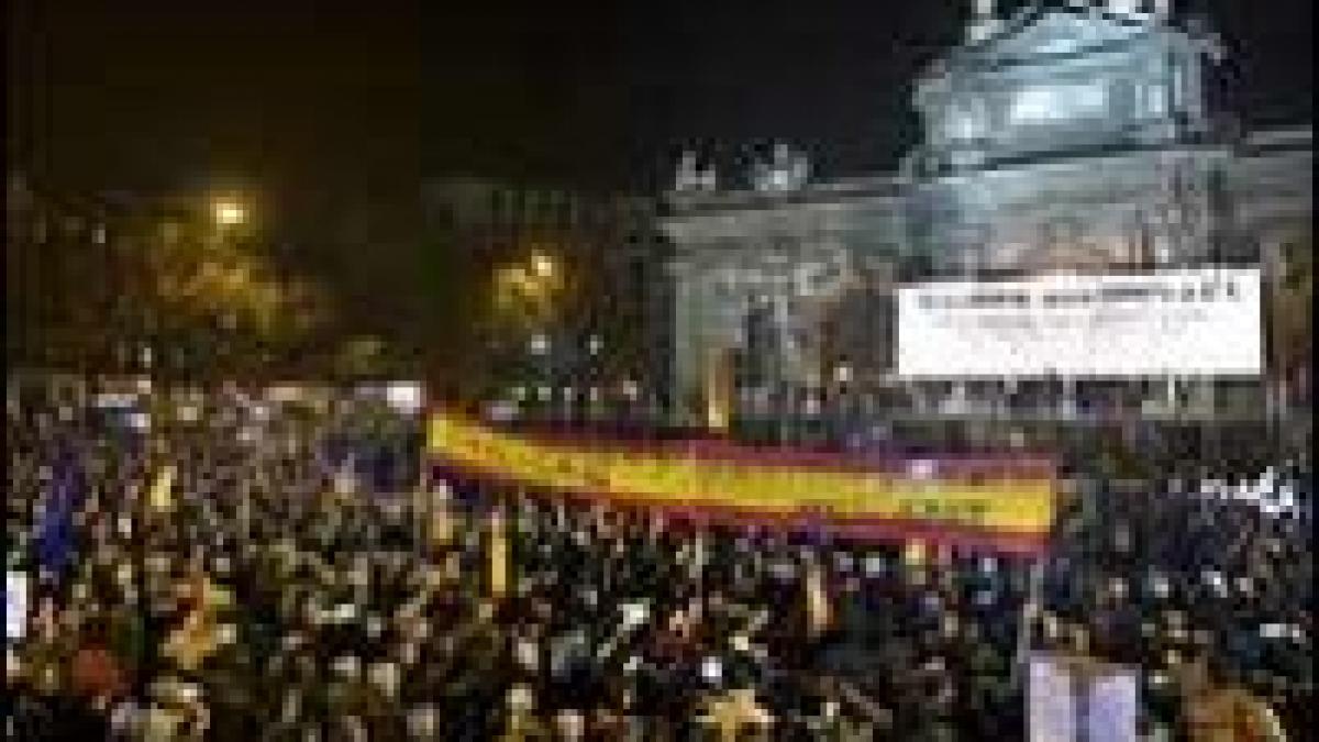 proteste in madrid fata de eta si guvernul socialist al lui zapatero