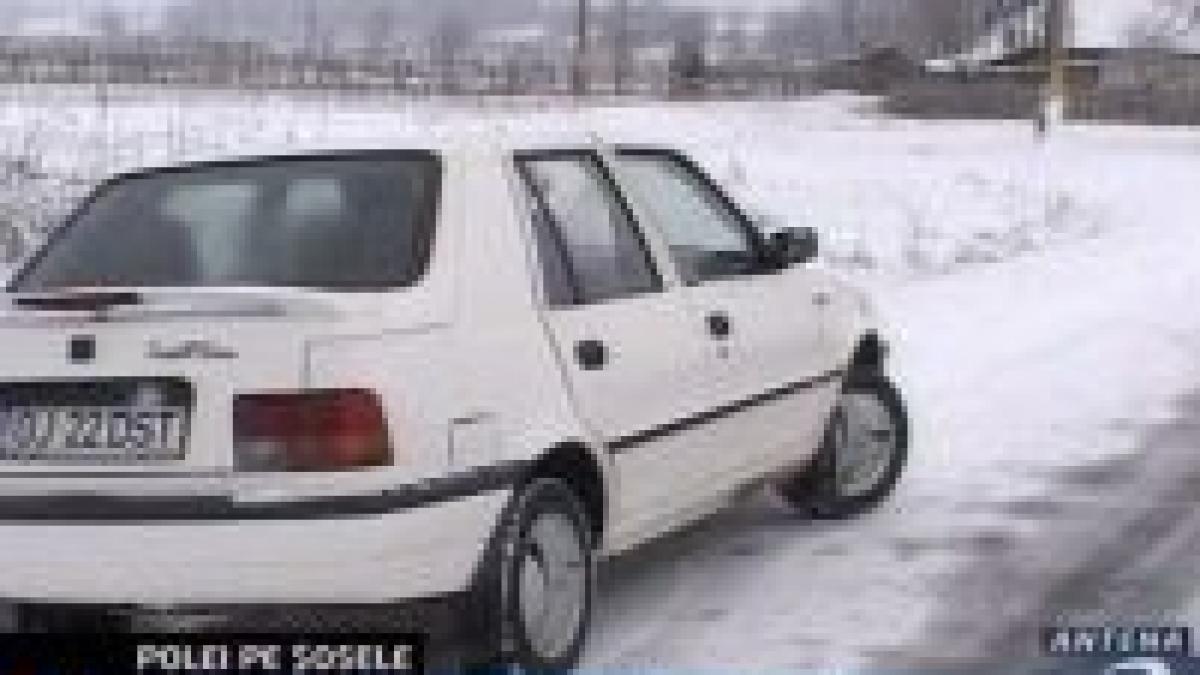 trafic in conditii de iarna pe majoritatea drumurilor din tara