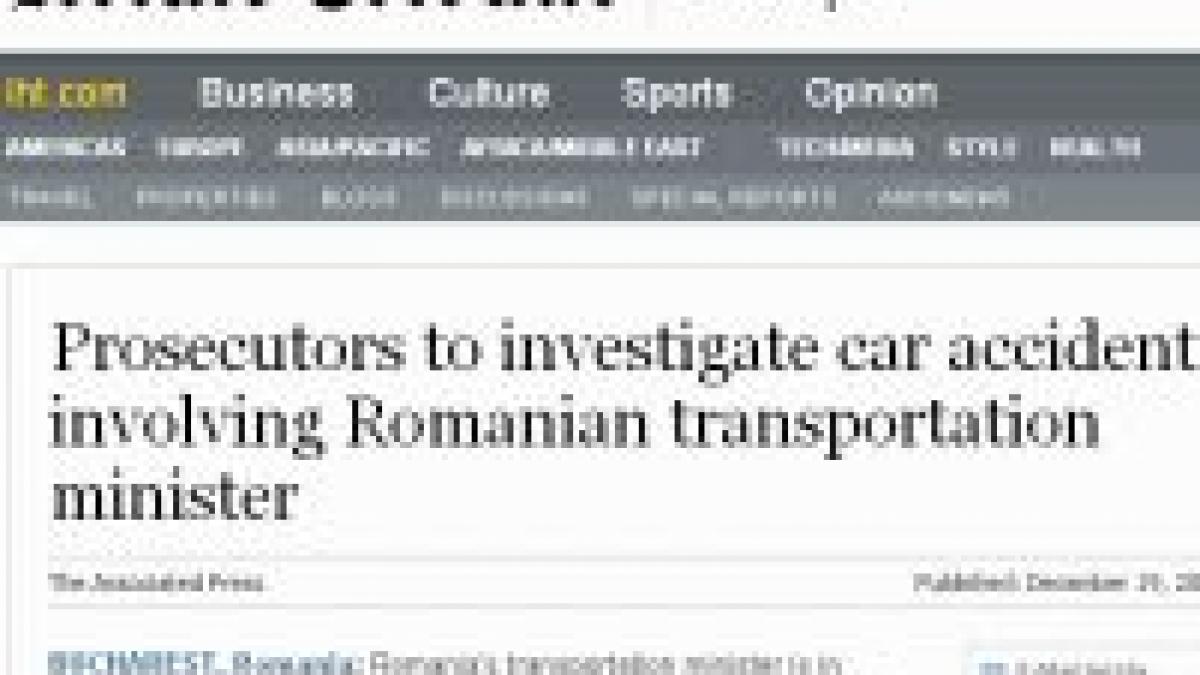 presa straina scrie despre accidentul provocat de ministrul orban