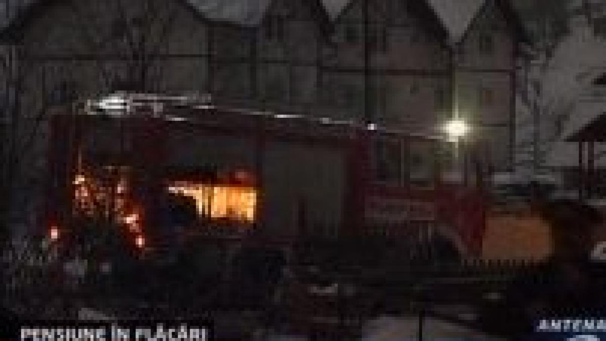 o pensiune din moeciu de sus a fost cuprinsa de flacari video