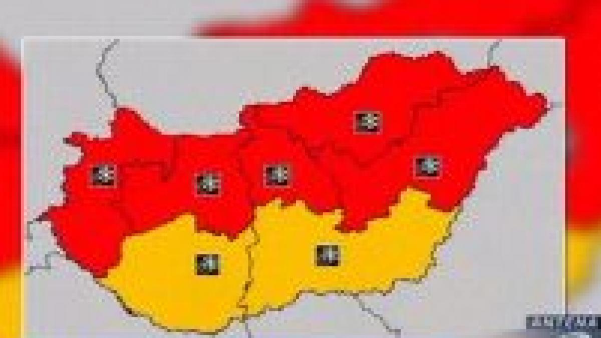 avertizare cu cod rosu de vreme rea in ungaria
