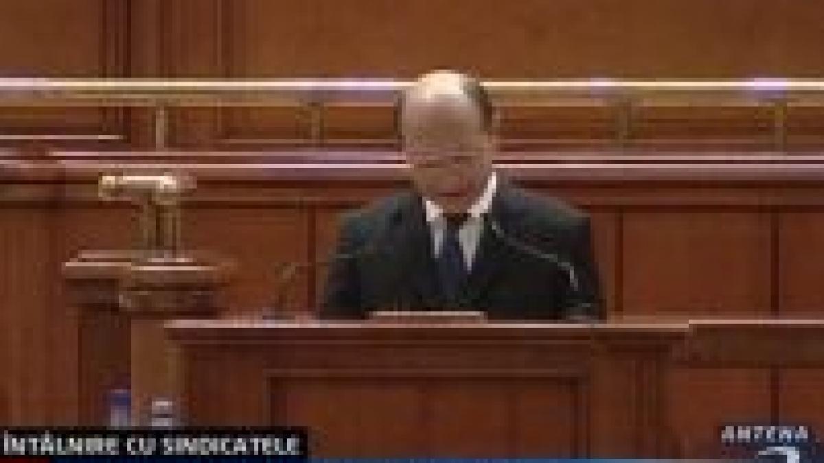 presedintele a discutat cu guvernul si cu sindicatele pe tema bugetului pe 2008