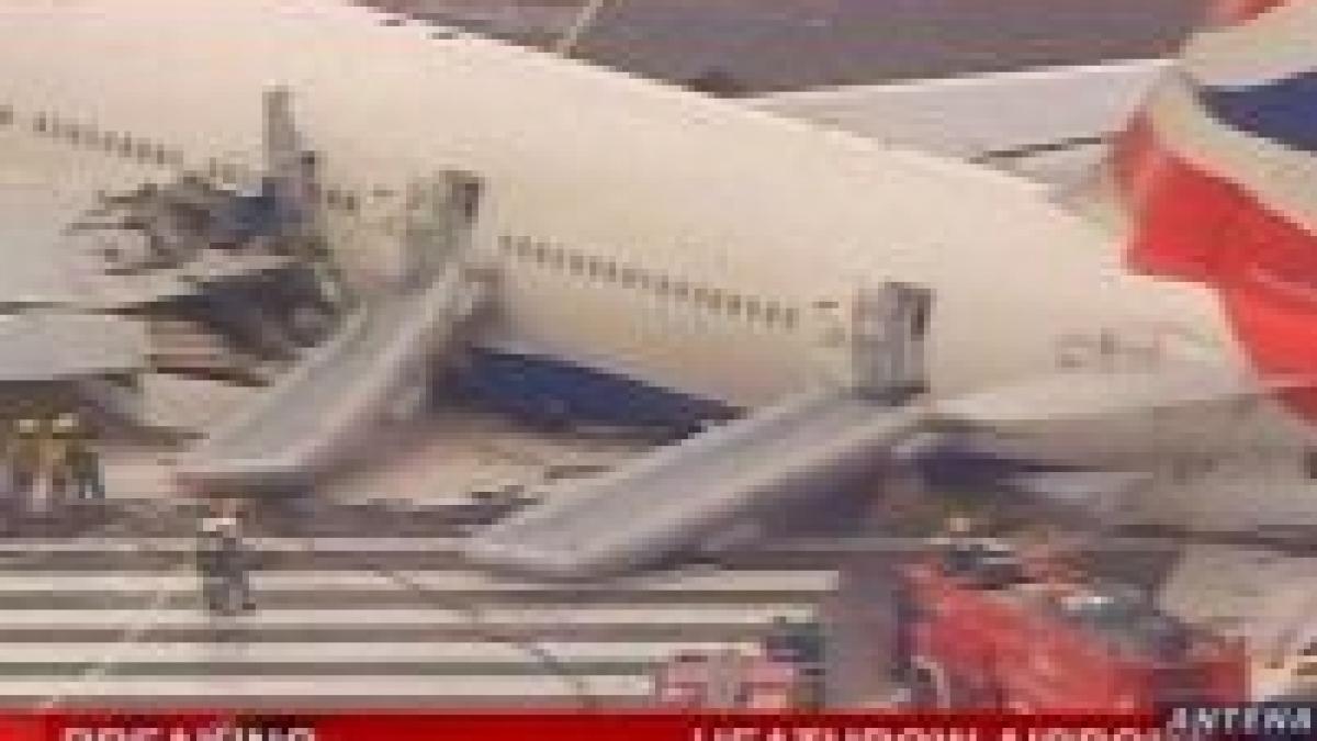 marea britanie aterizare ratata pe aeroportul din heathrow video