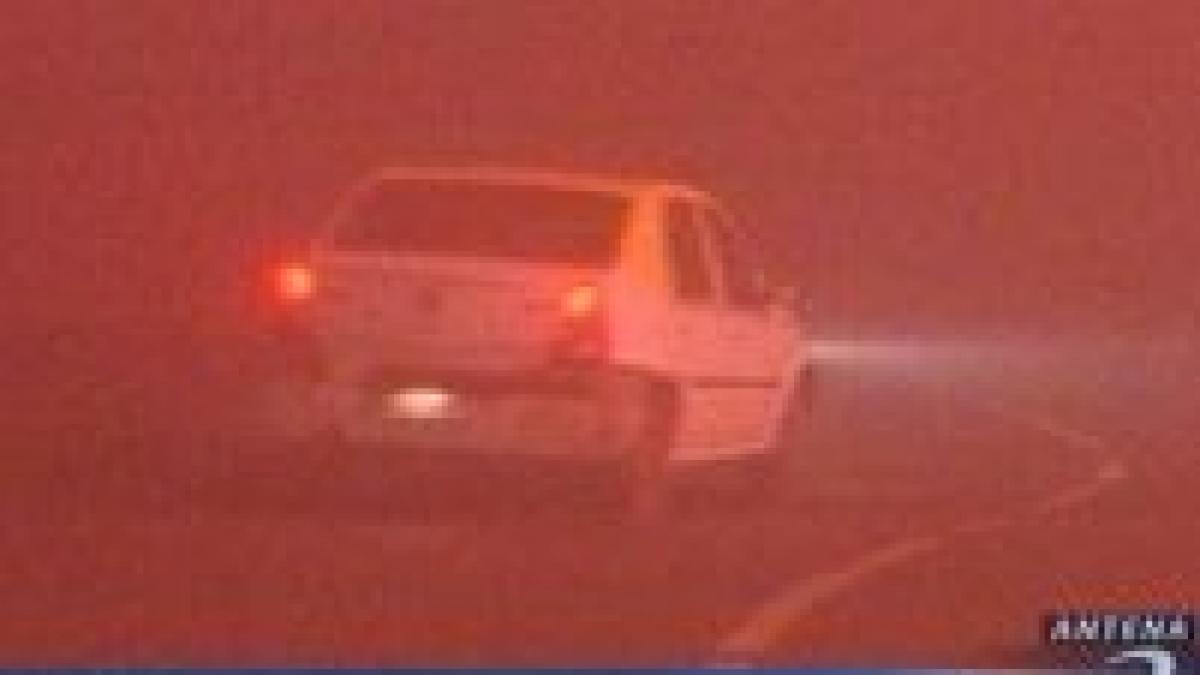 circulatie ingreunata din cauza cetii si a poleiului