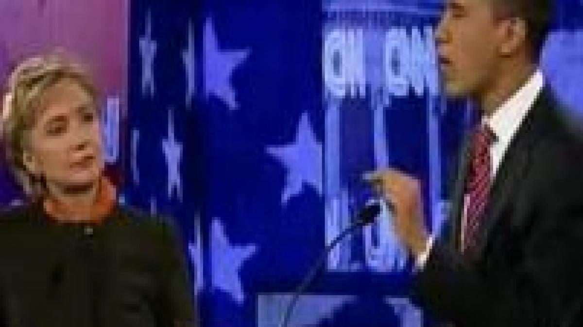 barack obama si hillary clinton protagonistii unei dezbateri aprinse video