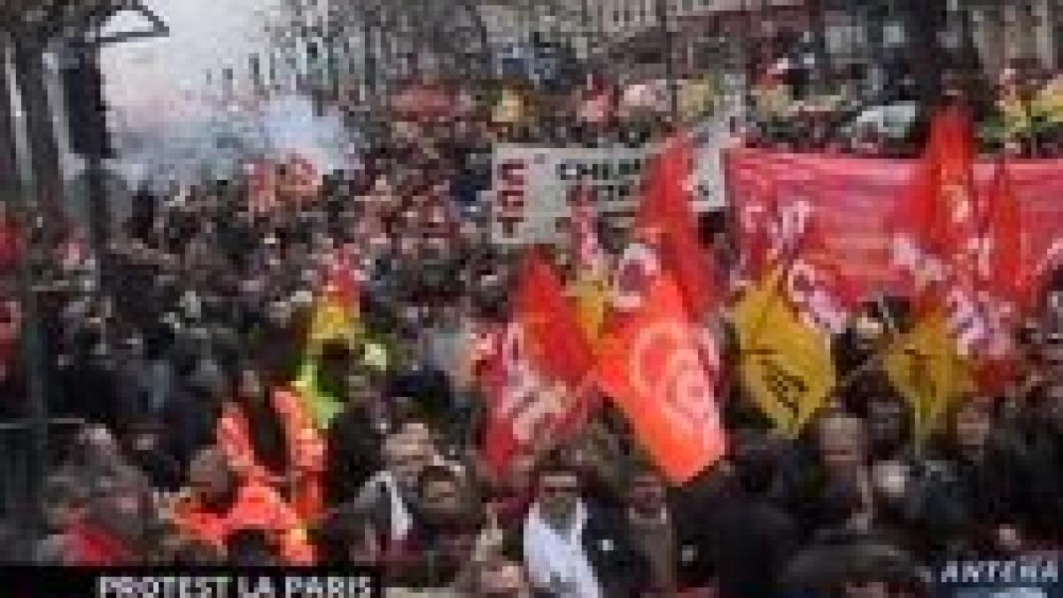 franta peste 40 000 de oameni au protestat fata de reforma sistemului de pensii