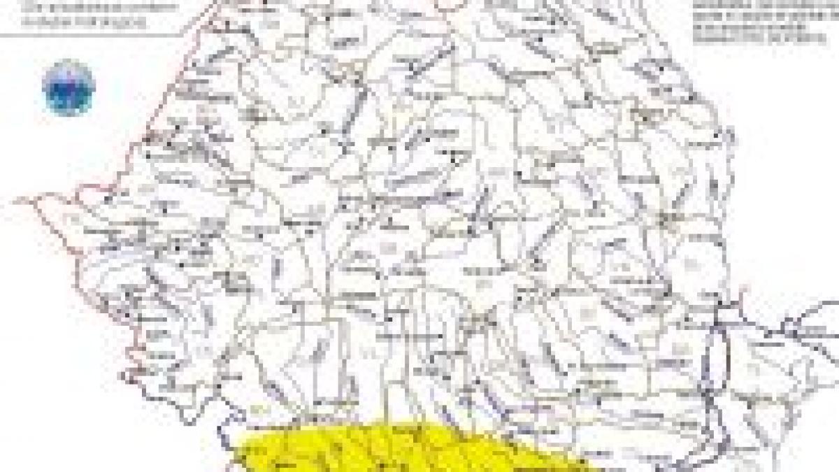 cod galben risc de inundatii in 5 judete