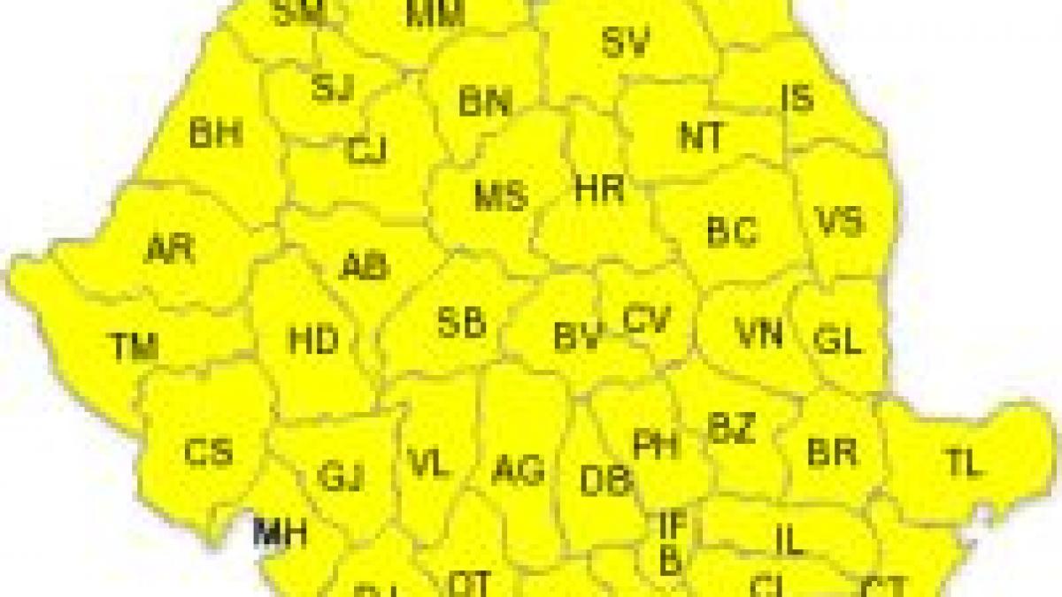 vant puternic anm a emis o atentionare cu cod galben