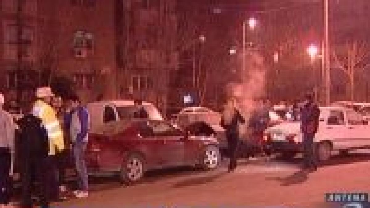 Noapte plină de accidente în Capitală