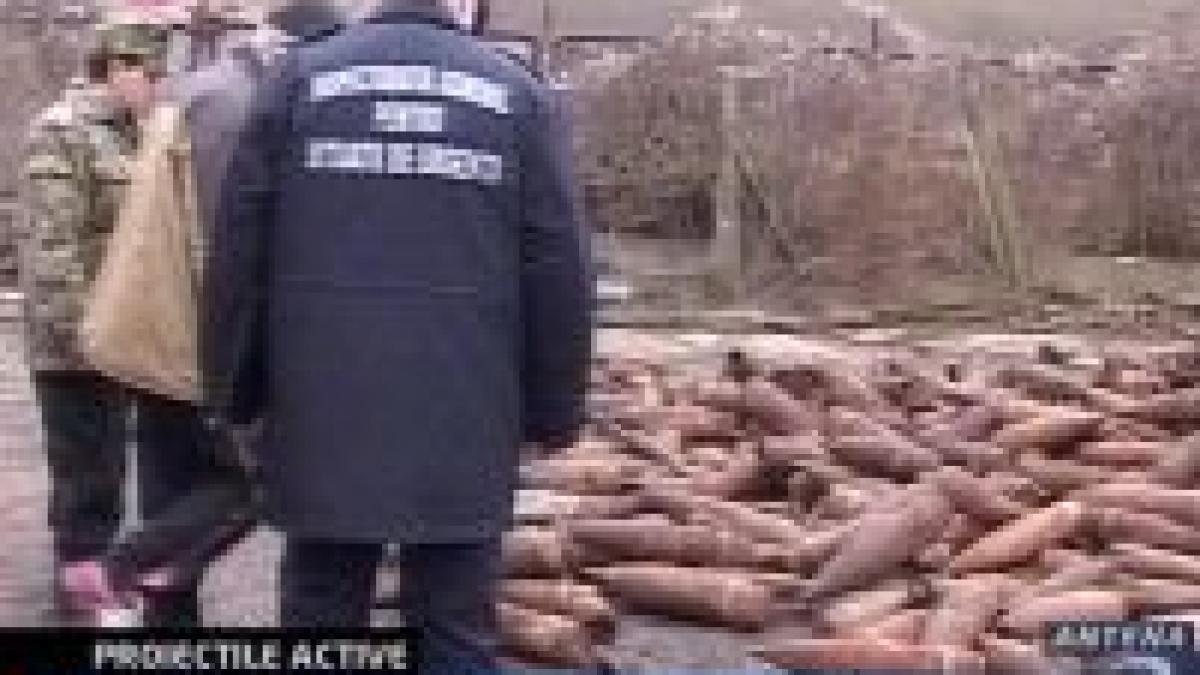 o tona de proiectile neexplodate au fost descoperite la zalau