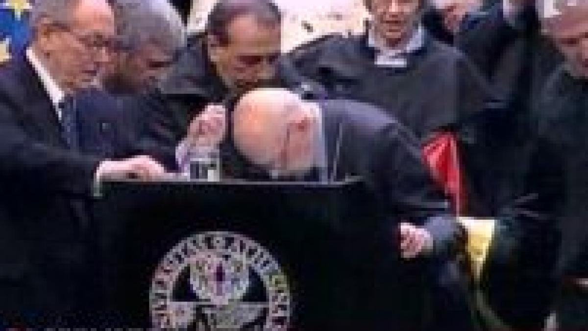 presedintele italiei s a prabusit in timpul unui discurs video