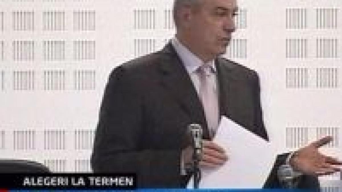 tariceanu alegerile locale se vor organiza la termen